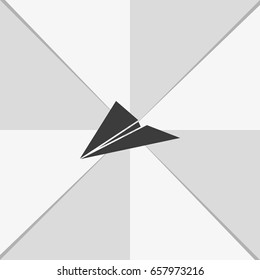 Paper plane flat icon.