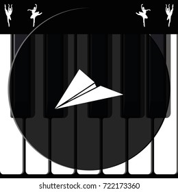 Paper plane flat icon.