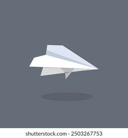 paper plane in flat vector design.