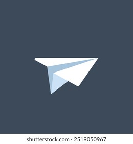 paper plane in flat vector design.