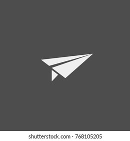 Paper plane flat vector icon