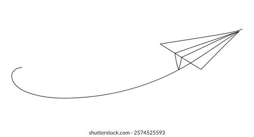 Paper plane fly 