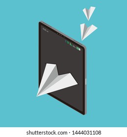 paper plane fly freedom is technology and communication