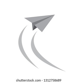 paper plane. fly origami vector