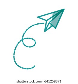 Paper plane flying
