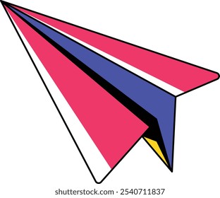 Paper Plane Flying Business Illustration