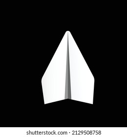 Paper plane flying. Isolated Paper rockets on white background. 