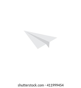 Paper Plane, Flying Origami Paper Plan, Flat Design Paper Plane