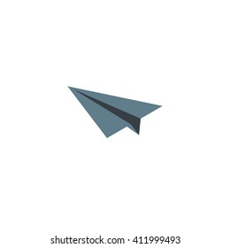 Paper Plane, Flying Origami Paper Plan, Flat Design Paper Plane