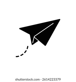 Paper Plane Flying Upward Icon Representing Creativity in Education