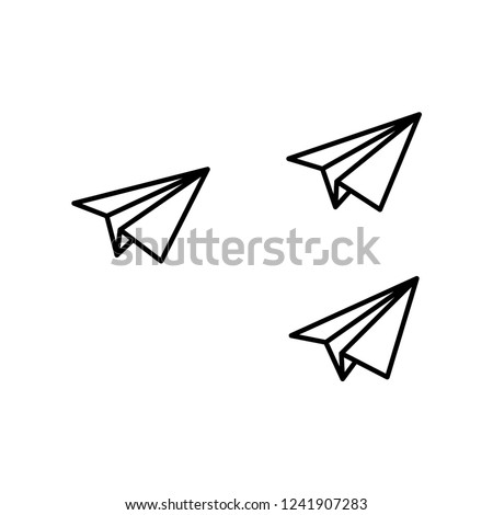 paper plane formation icon vector