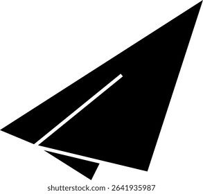 Paper Plane Glyph Vector Icon Design