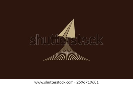 Paper Plane Going Up Logo Design
