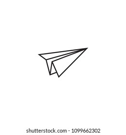 Paper plane graphic template