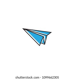 Paper plane graphic template