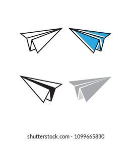 Paper plane graphic template
