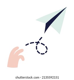 Plano de papel. Icono De Doodle Dibujado A Mano.