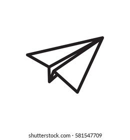 Paper Plane Vector Icon Stock Vector (Royalty Free) 1220502931