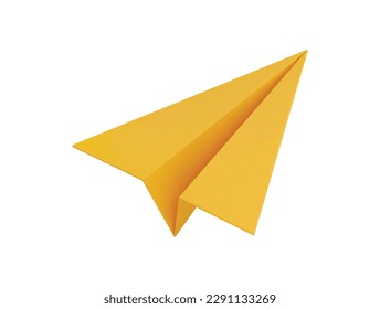 paper plane icon 3d rendering vector illustration