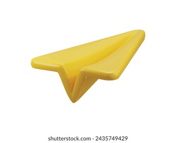 icono de plano de papel ilustración vectorial de renderizado 3d