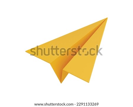 paper plane icon 3d rendering vector illustration