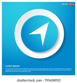 Paper Plane Icon Abstract Blue Web Sticker Button