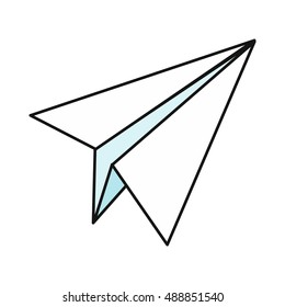 Paper plane icon. Paper airplane icon. Paper aircraft. Business design element. Design element, sign, symbol, icon in flat. Isolated object on white background. Vector illustration.