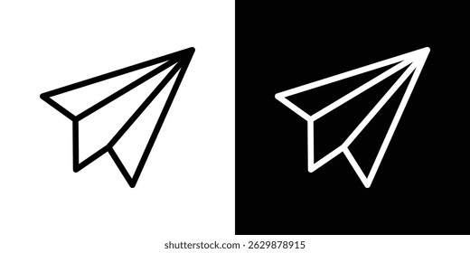 Icono de plano de papel en formato de Vector negro