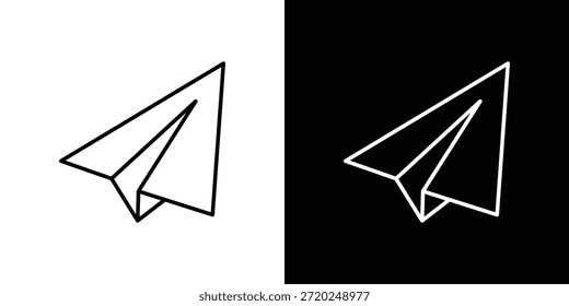 Paper plane icon Clip Art design. Line icons