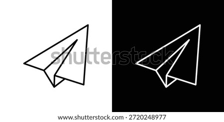 Paper plane icon Clip Art design. Line icons