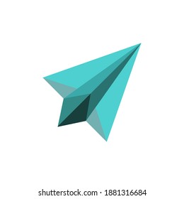 paper plane icon of color style vector illustration design