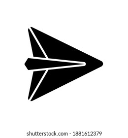 paper plane icon of color style vector illustration design