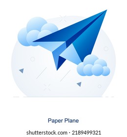 Paper Plane And Plane icon concept