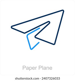 Concepto de icono Plano de papel y plano