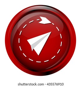 Paper Plane icon, Delivery sign button