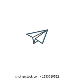 Paper plane icon design. Essential icon vector illustration design