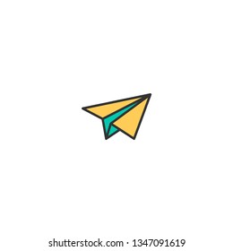 Paper plane icon design. Essential icon vector illustration