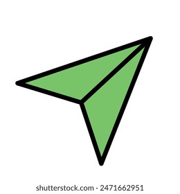 Paper plane icon design template in white background.