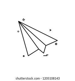 Paper plane icon design vector