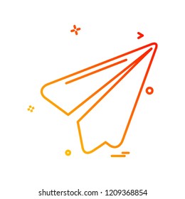 Paper plane icon design vector