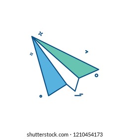 Paper plane icon design vector