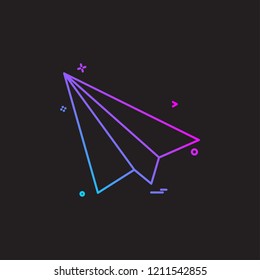 Paper plane icon design vector