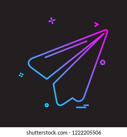 Paper plane icon design vector