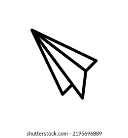 paper plane icon design vector illustration high quality black style