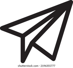 Paper plane icon. Direct message symbol concept isolated. Vector