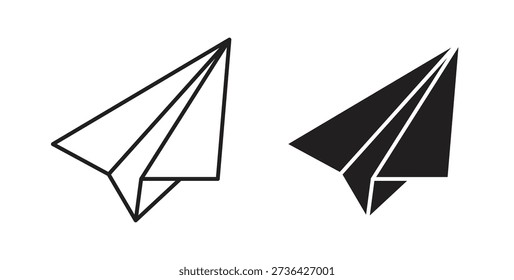 Paper plane icon element for design projects