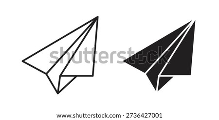 Paper plane icon element for design projects