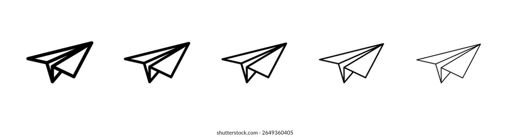 paper plane icon Flat design on isolated background