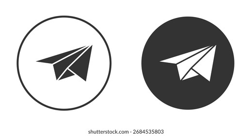Paper plane icon flat. Illustration isolated vector sign symbol