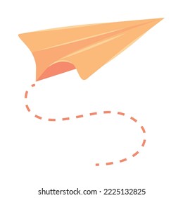paper plane icon flat isolated